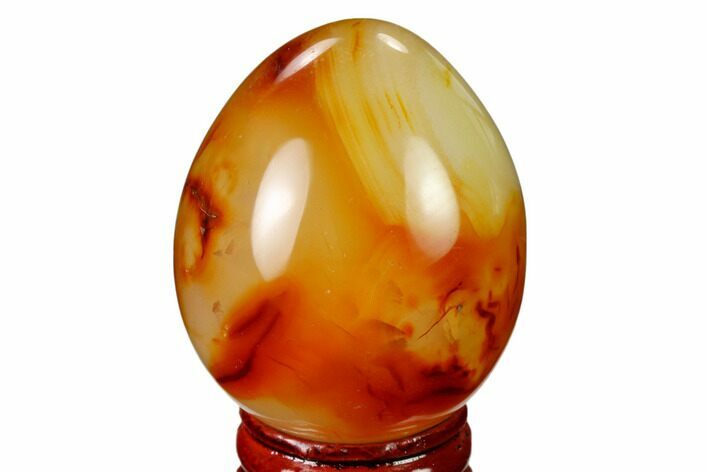 Colorful, Polished Carnelian Agate Egg - Madagascar #172703